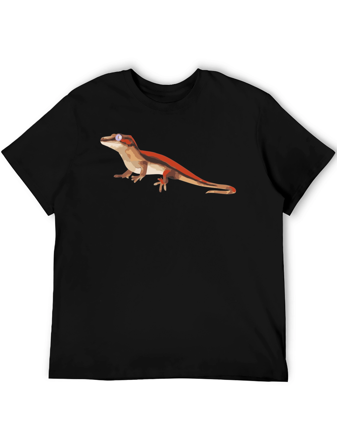 Lizard Graphic Black T-Shirt - Cool Reptile Tee
