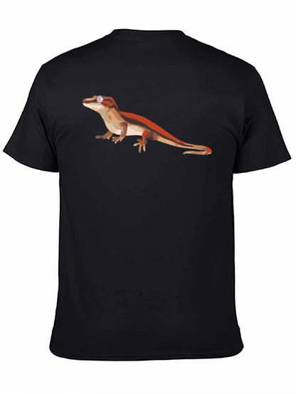 Lizard Graphic Black T-Shirt - Cool Reptile Tee