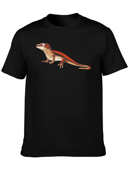 Lizard Graphic Black T-Shirt - Cool Reptile Tee
