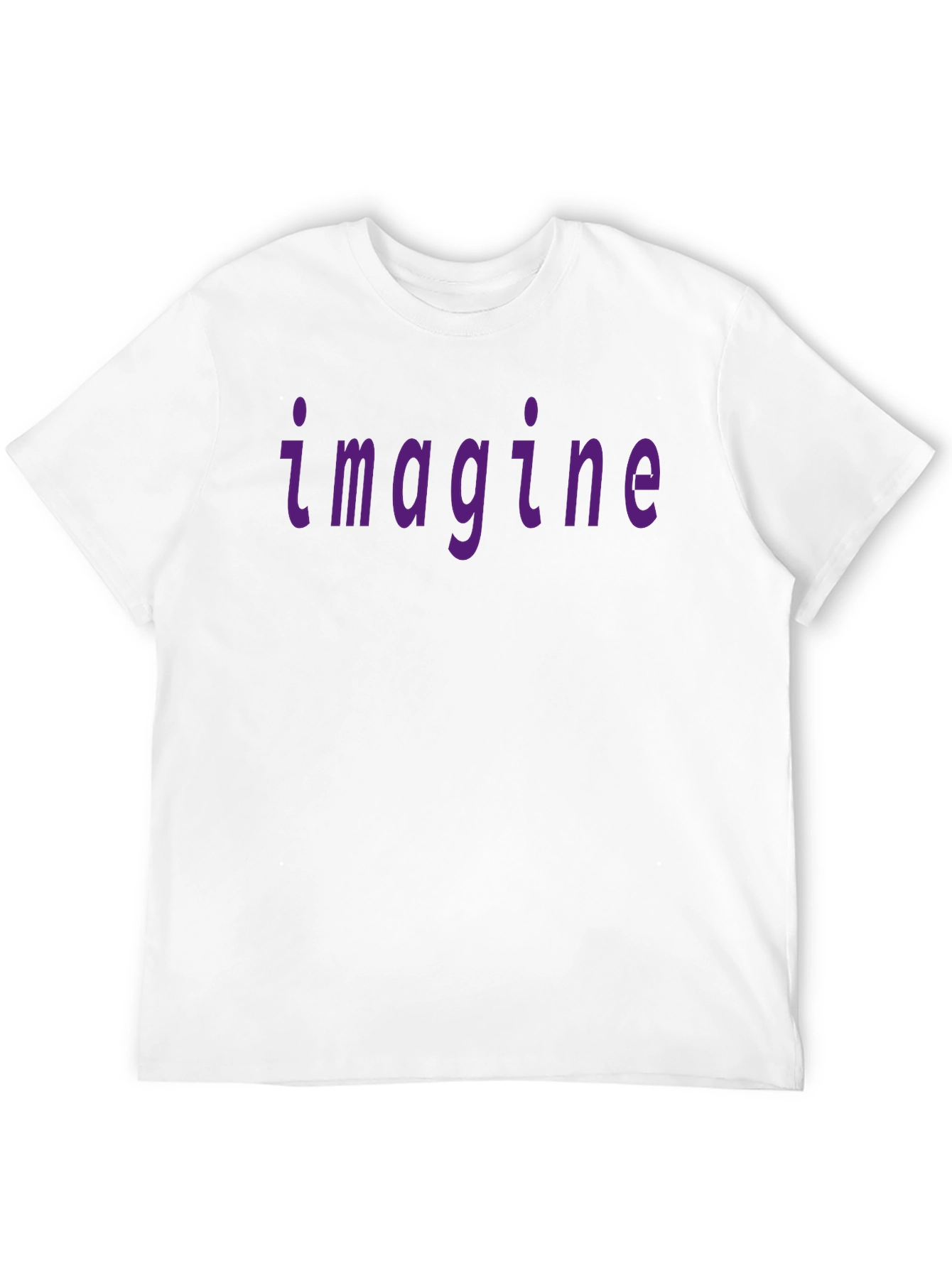 Imagine Purple Print Black T-Shirt