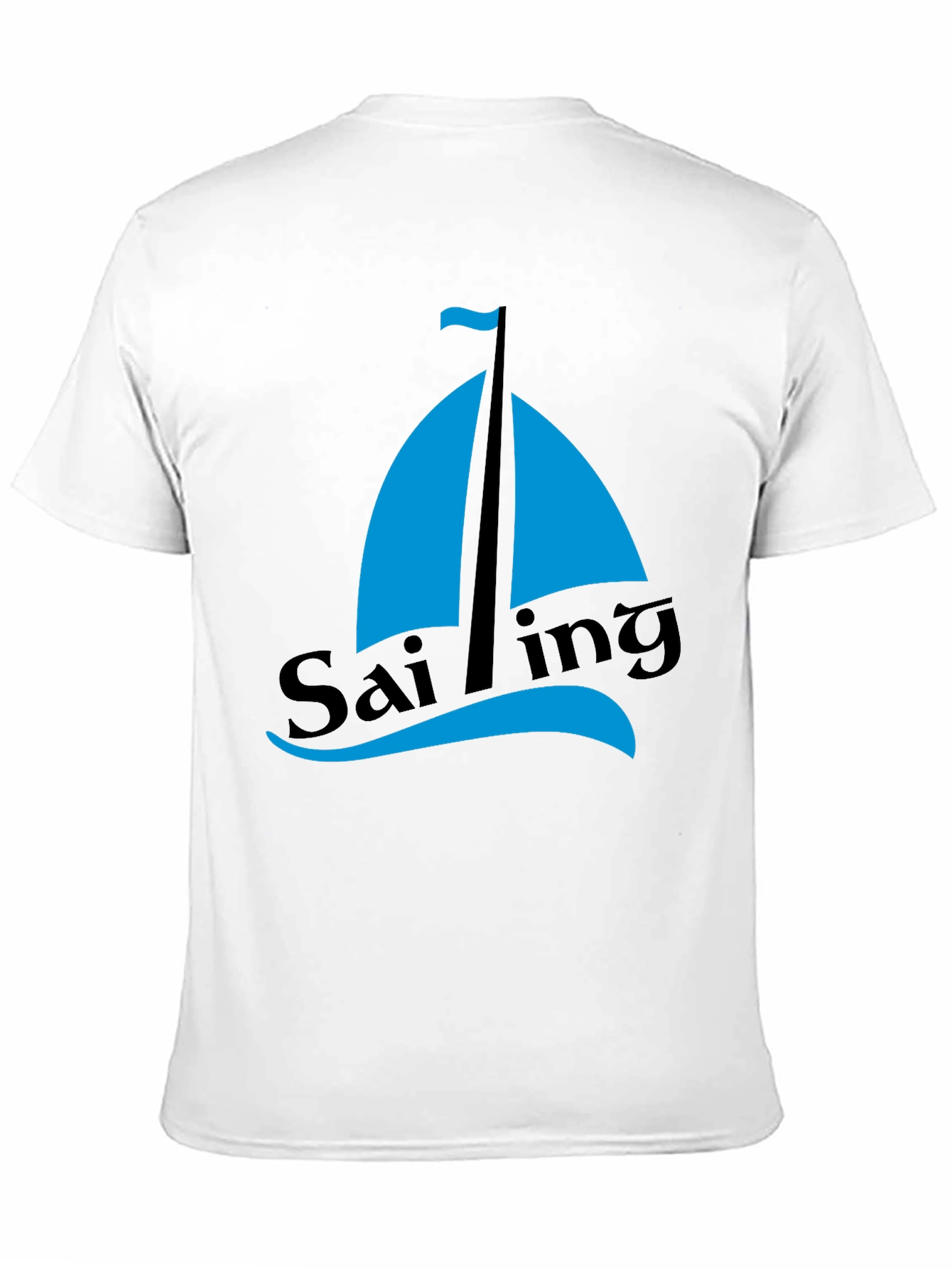 Sailing Graphic Tee - Mens Black Cotton T-Shirt