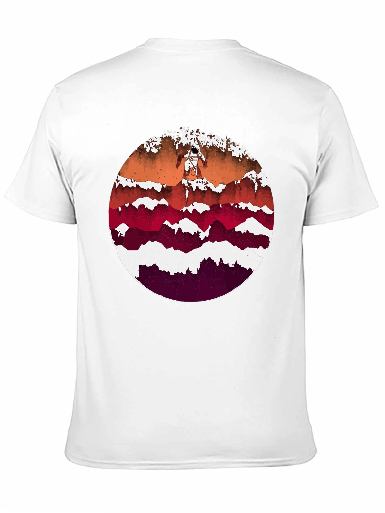 Astronaut Mountainscape Graphic Tee - Black