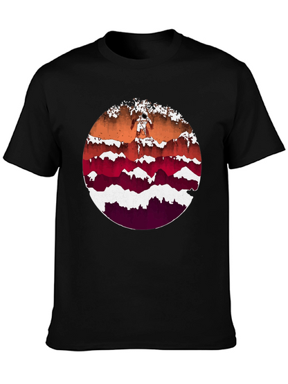 Astronaut Mountainscape Graphic Tee - Black