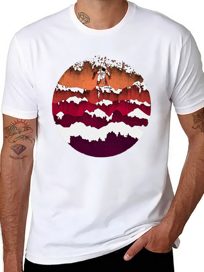 Astronaut Mountainscape Graphic Tee - Black