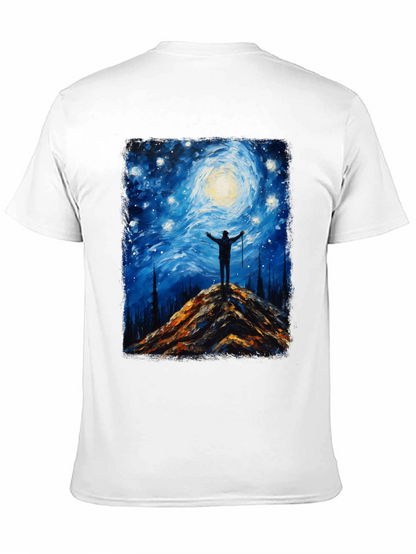 Starry Night Hiker Graphic T-Shirt