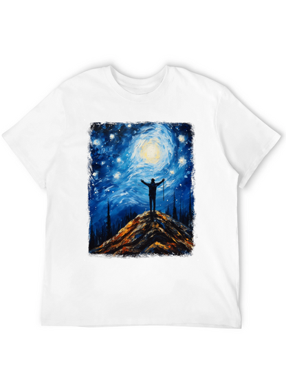 Starry Night Hiker Graphic T-Shirt