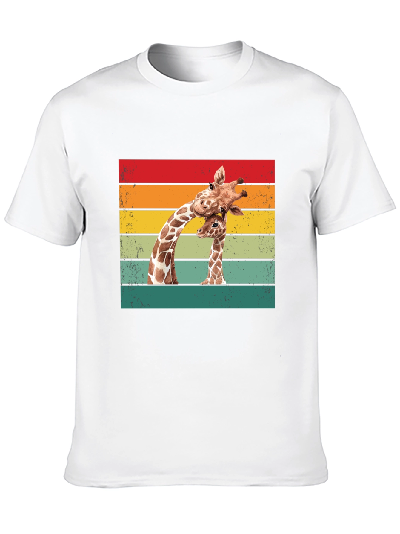 Giraffe Graphic Tee - Retro Style Animal Lover Shirt