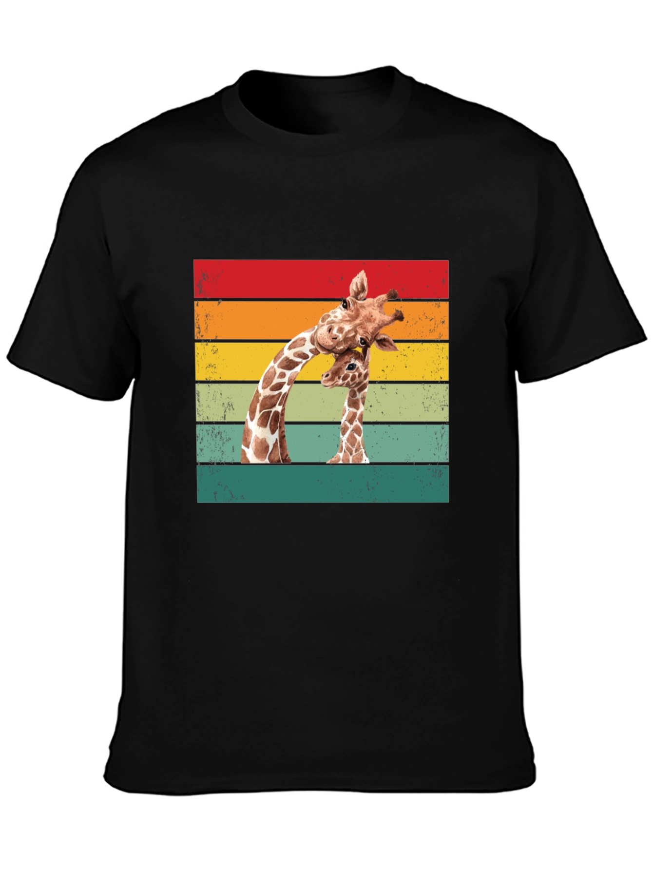 Giraffe Graphic Tee - Retro Style Animal Lover Shirt