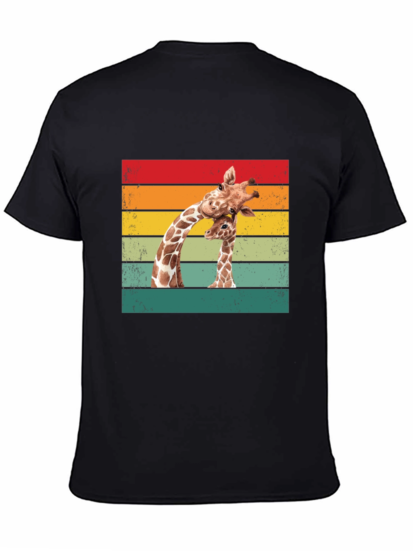Giraffe Graphic Tee - Retro Style Animal Lover Shirt