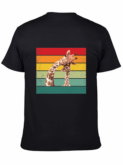 Giraffe Graphic Tee - Retro Style Animal Lover Shirt