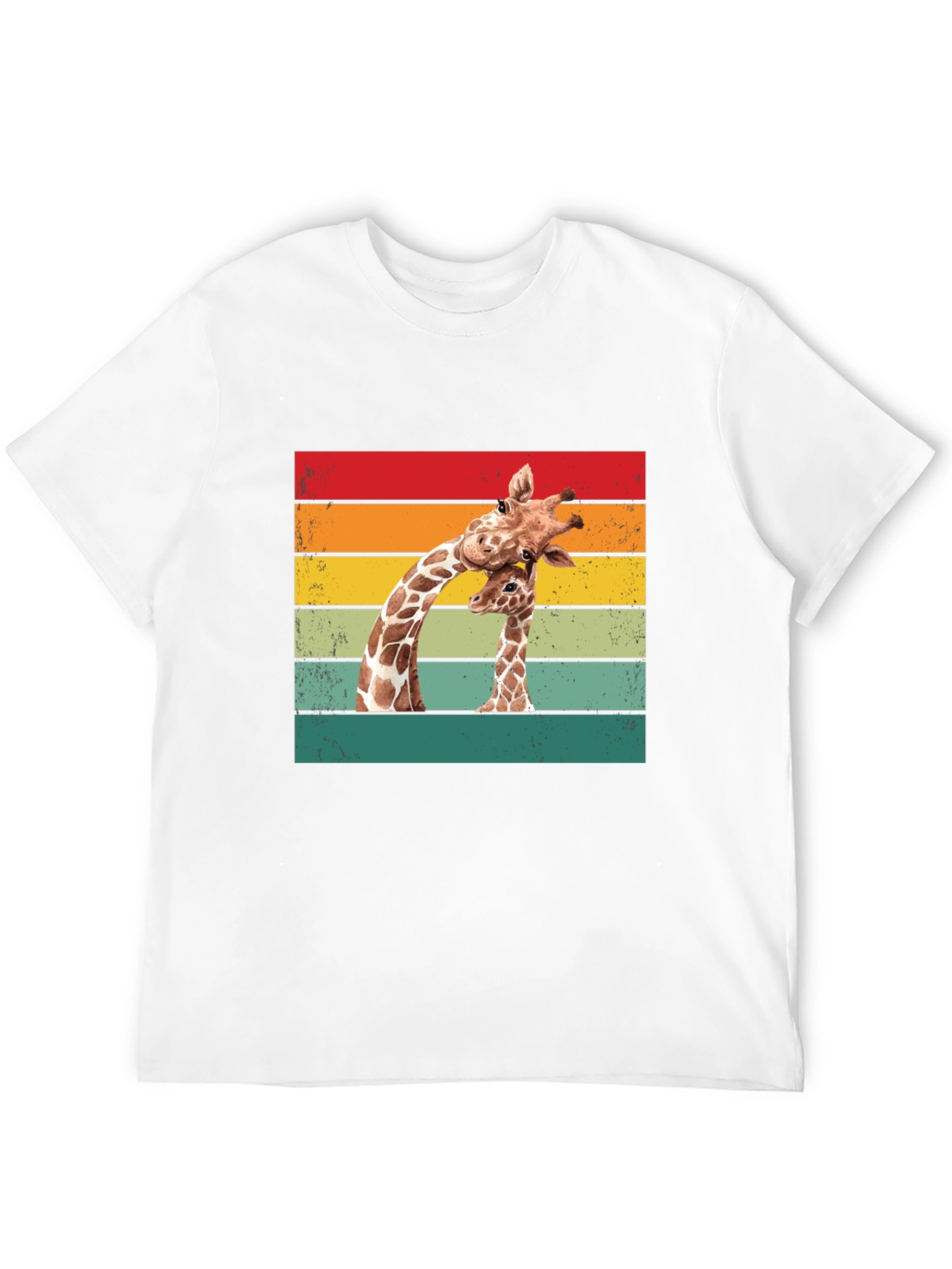 Giraffe Graphic Tee - Retro Style Animal Lover Shirt