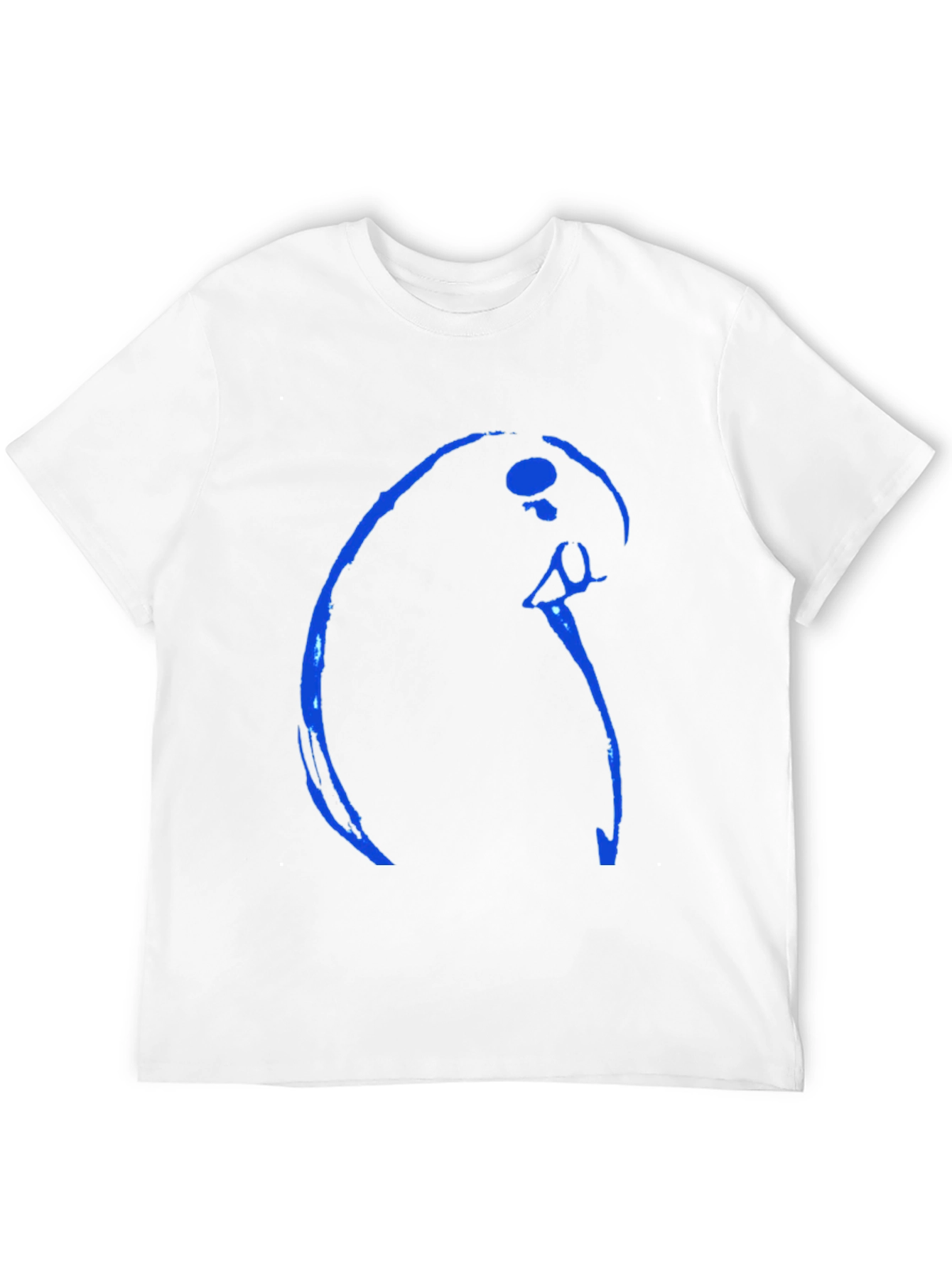 Abstract Blue Design Black T-Shirt
