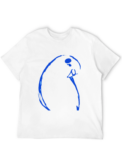 Abstract Blue Design Black T-Shirt