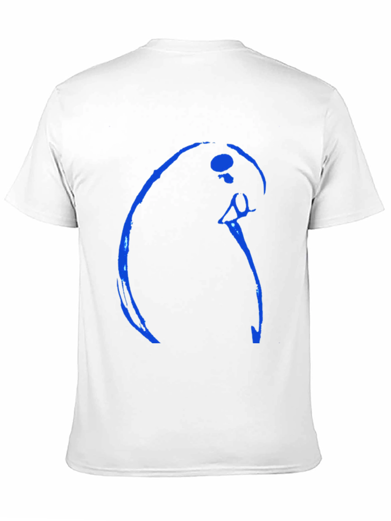 Abstract Blue Design Black T-Shirt