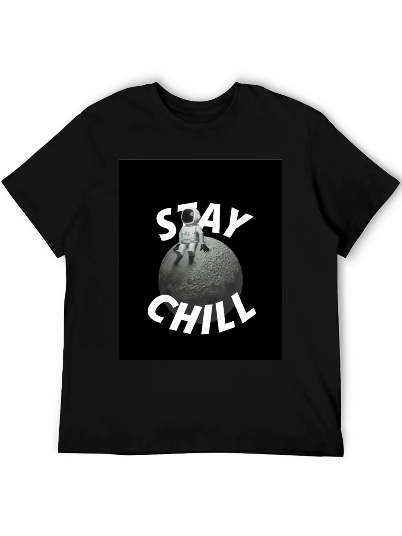 Stay Chill Astronaut T-Shirt - Relaxed Moon Vibes