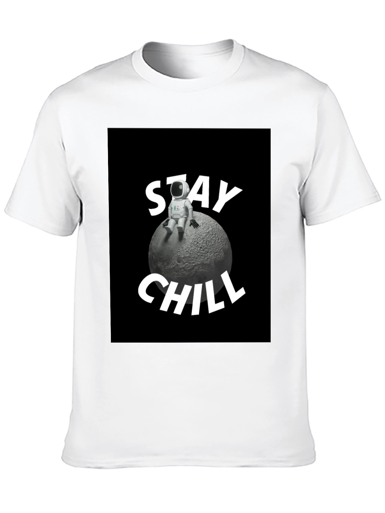 Stay Chill Astronaut T-Shirt - Relaxed Moon Vibes