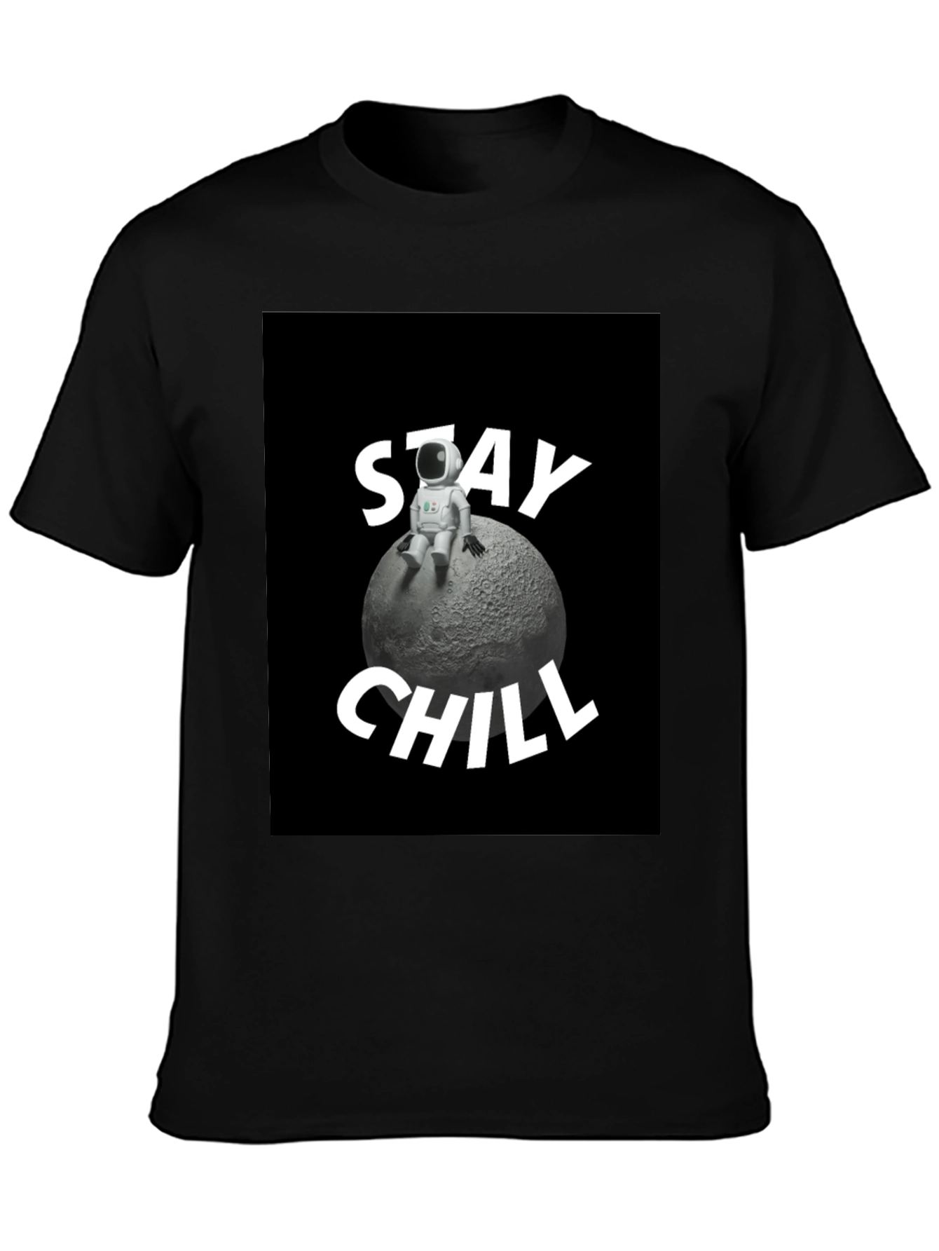 Stay Chill Astronaut T-Shirt - Relaxed Moon Vibes