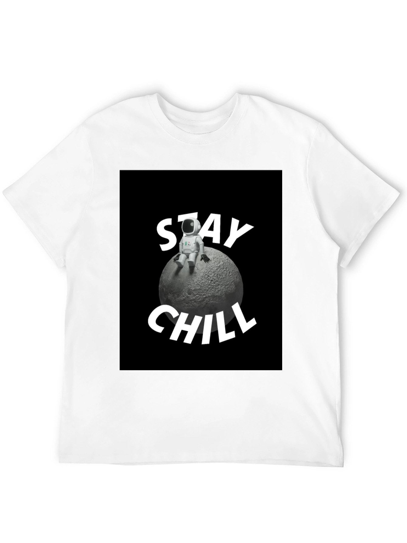 Stay Chill Astronaut T-Shirt - Relaxed Moon Vibes