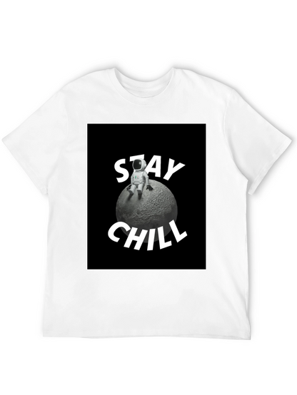 Stay Chill Astronaut T-Shirt - Relaxed Moon Vibes