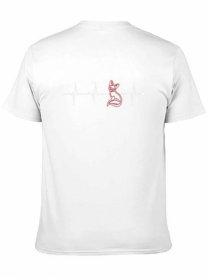 Fox Heartbeat T-Shirt - Stylish Graphic Tee