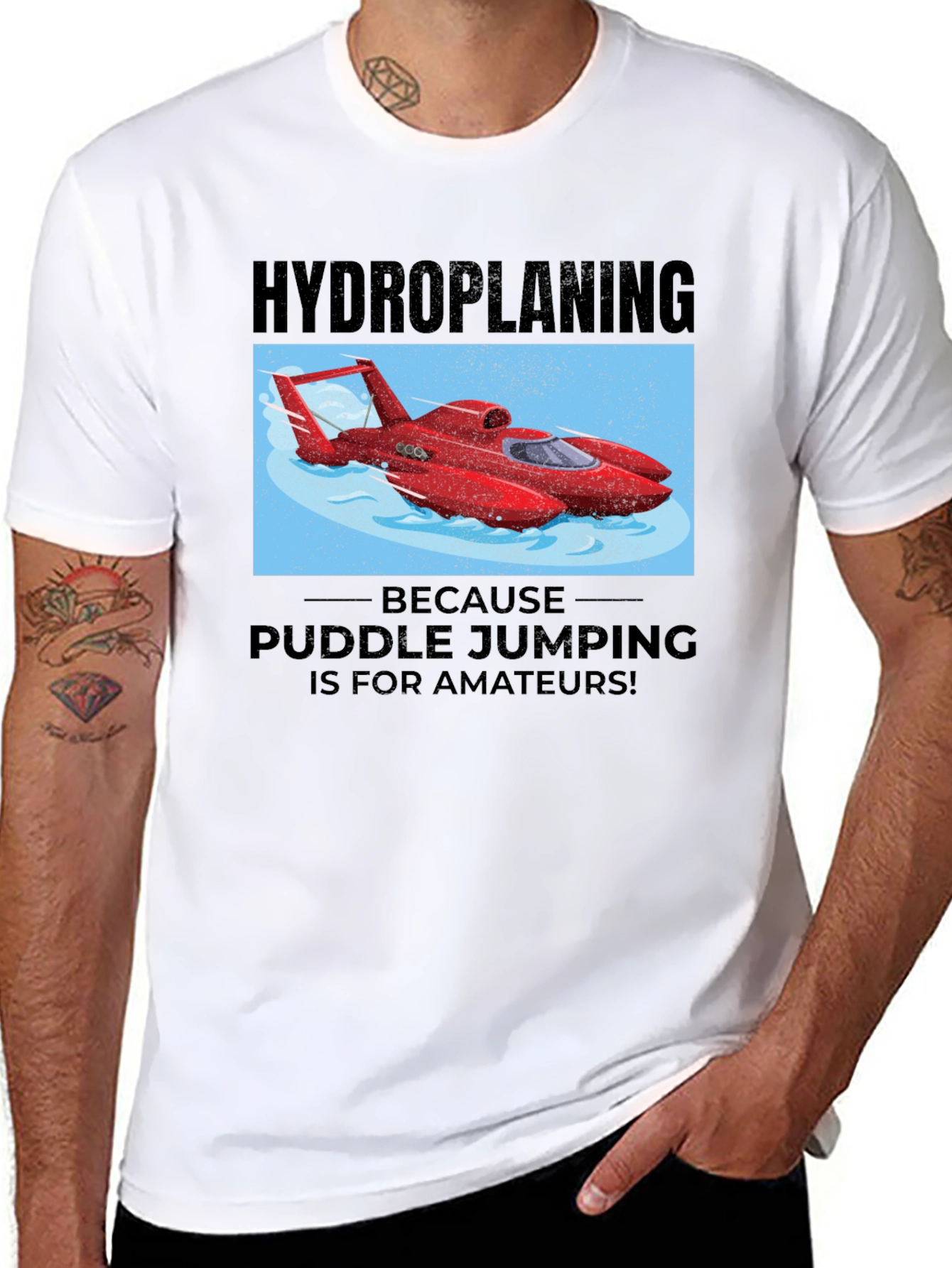 Hydroplaning T-Shirt: Puddle Jumping for Amateurs!