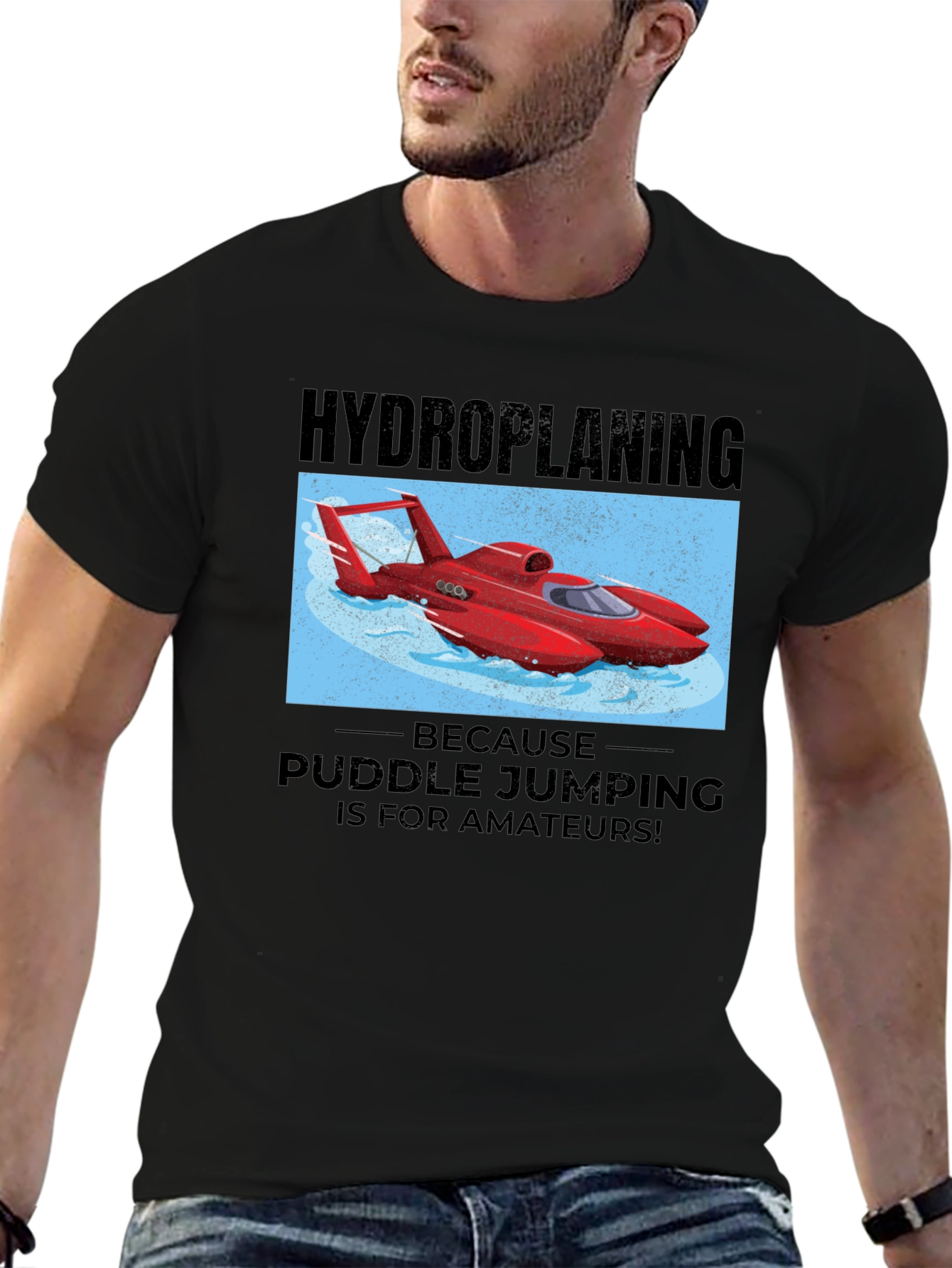 Hydroplaning T-Shirt: Puddle Jumping for Amateurs!