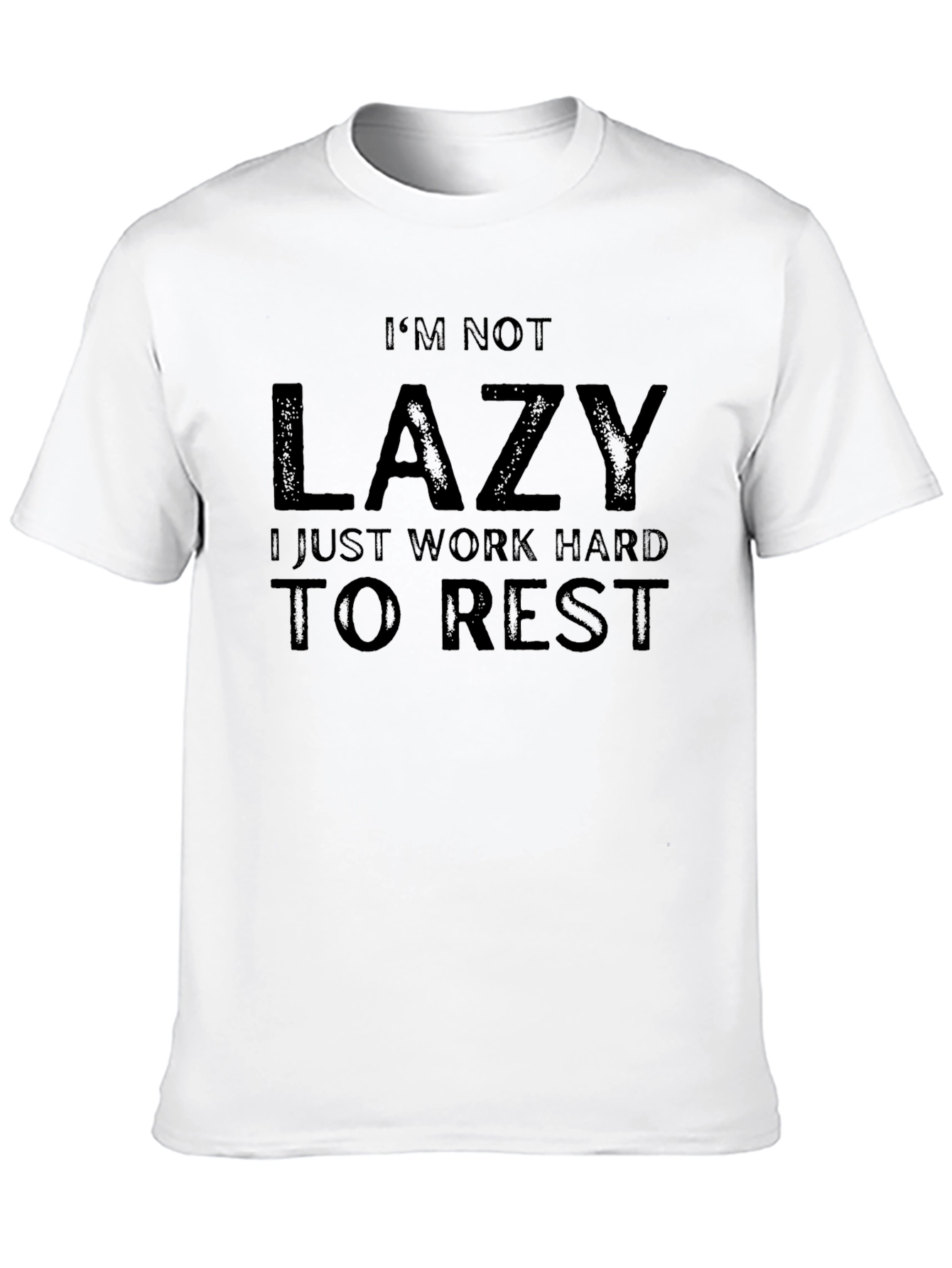 Im Not Lazy Funny Mens Black T-Shirt