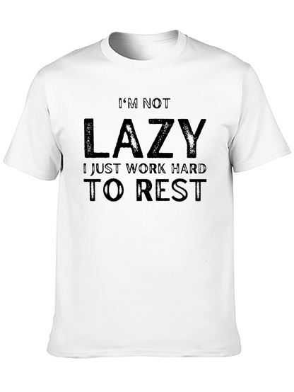 Im Not Lazy Funny Mens Black T-Shirt