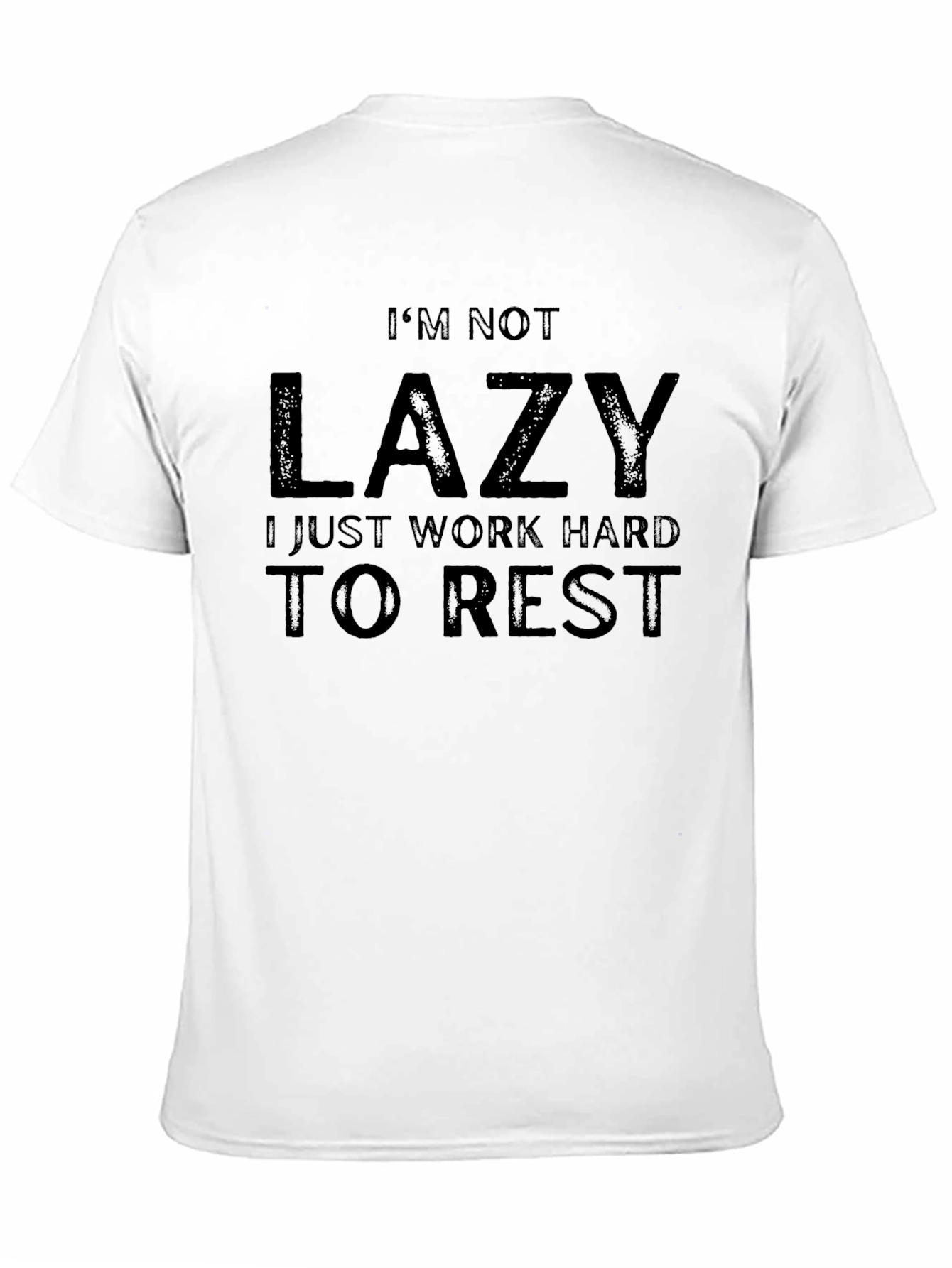 Im Not Lazy Funny Mens Black T-Shirt