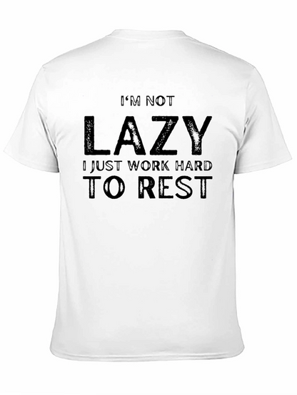 Im Not Lazy Funny Mens Black T-Shirt