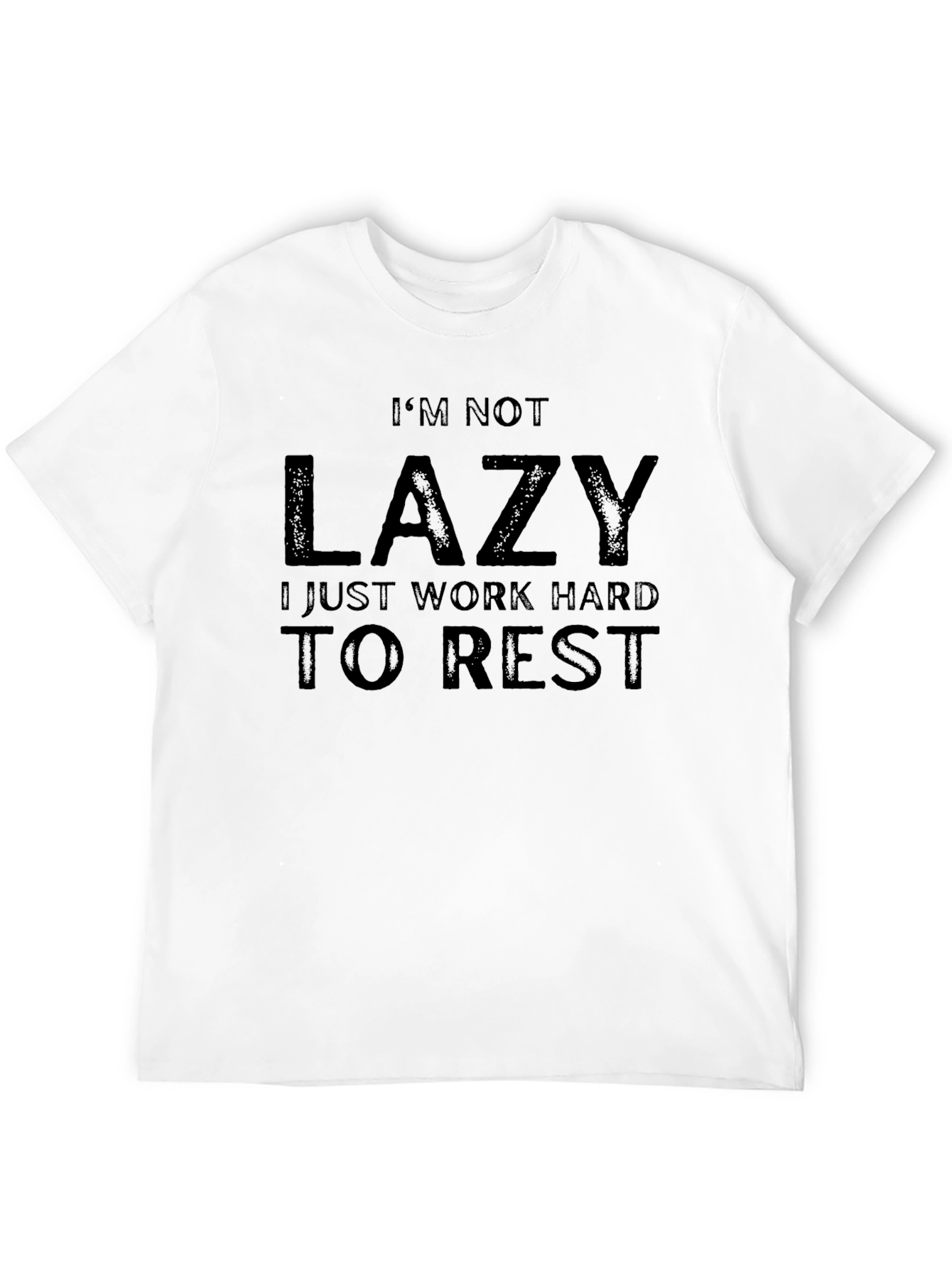 Im Not Lazy Funny Mens Black T-Shirt