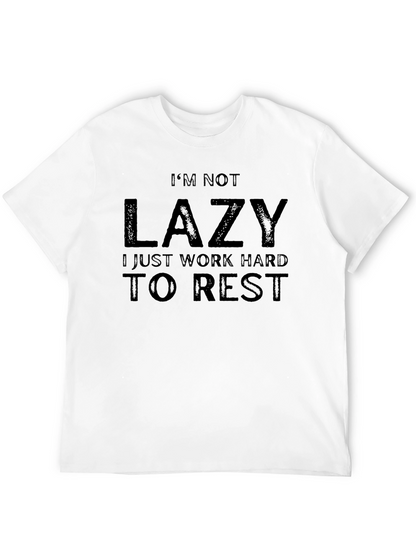 Im Not Lazy Funny Mens Black T-Shirt