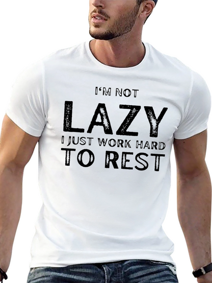 Im Not Lazy Funny Mens Black T-Shirt