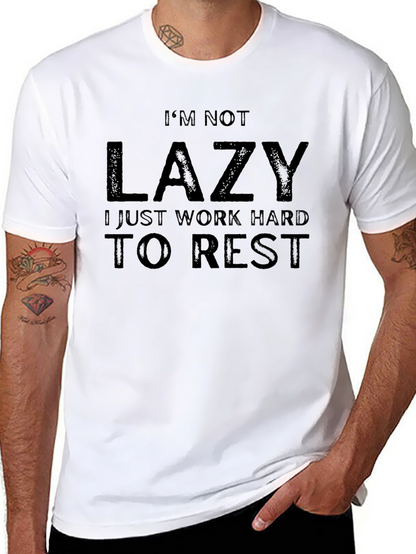 Im Not Lazy Funny Mens Black T-Shirt