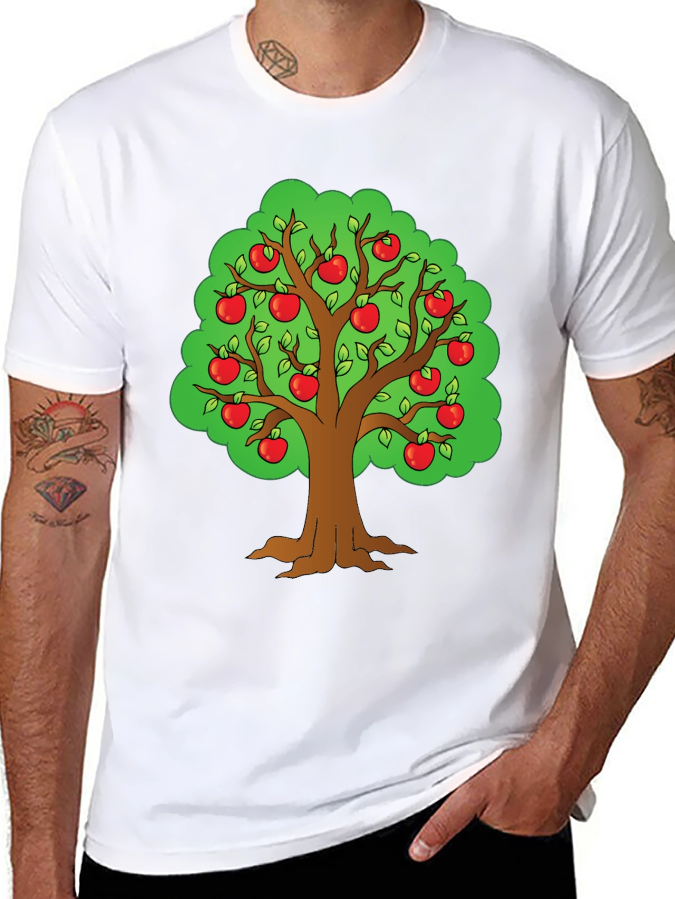 Apple Tree Graphic T-Shirt - Fun Casual Wear