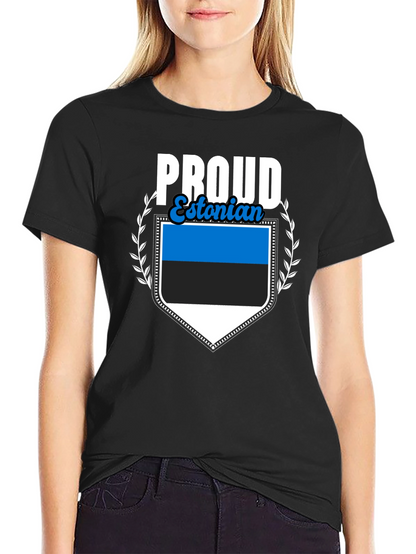 Proud Estonian Flag Graphic T-Shirt