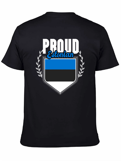 Proud Estonian Flag Graphic T-Shirt