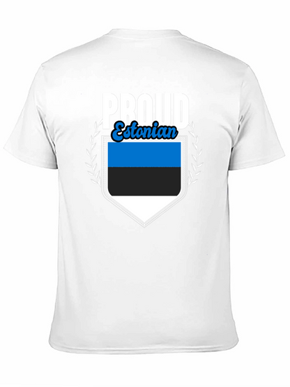 Proud Estonian Flag Graphic T-Shirt