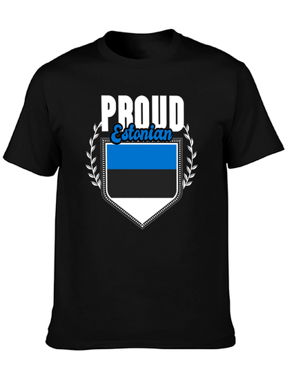 Proud Estonian Flag Graphic T-Shirt