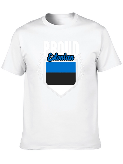 Proud Estonian Flag Graphic T-Shirt