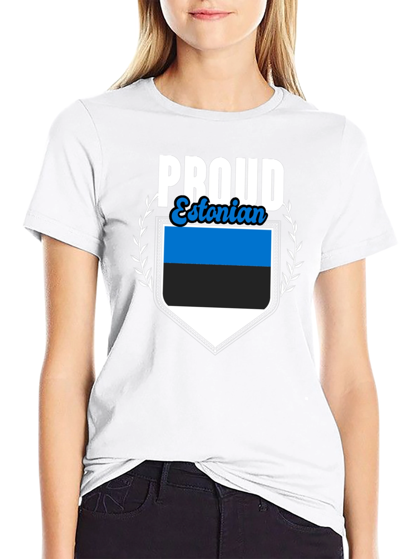 Proud Estonian Flag Graphic T-Shirt