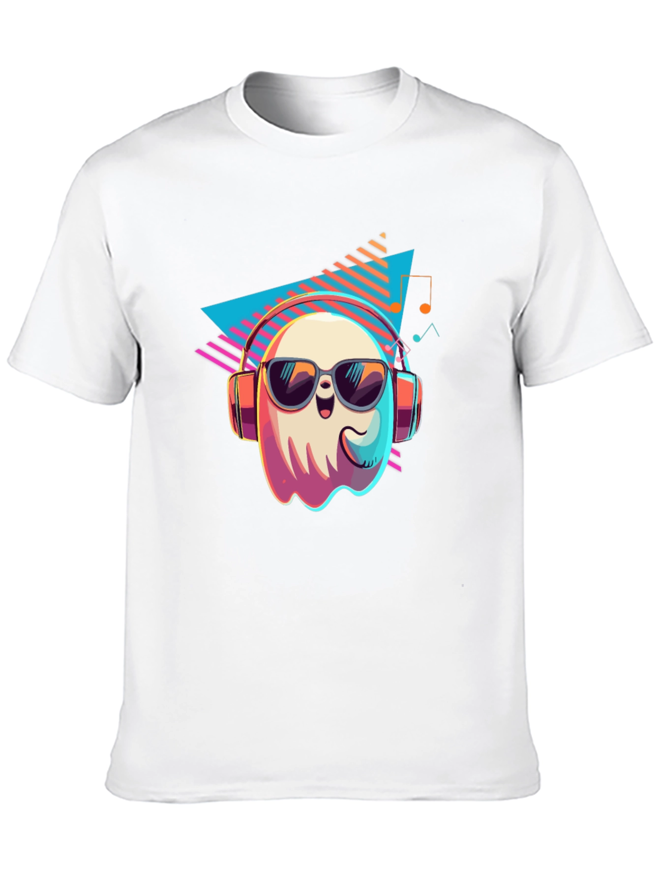 Cool Ghost Graphic T-Shirt - Retro 80s Style