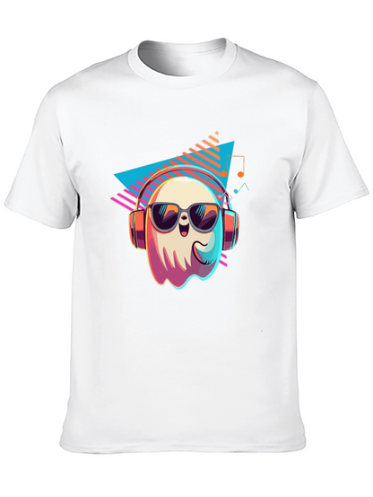 Cool Ghost Graphic T-Shirt - Retro 80s Style