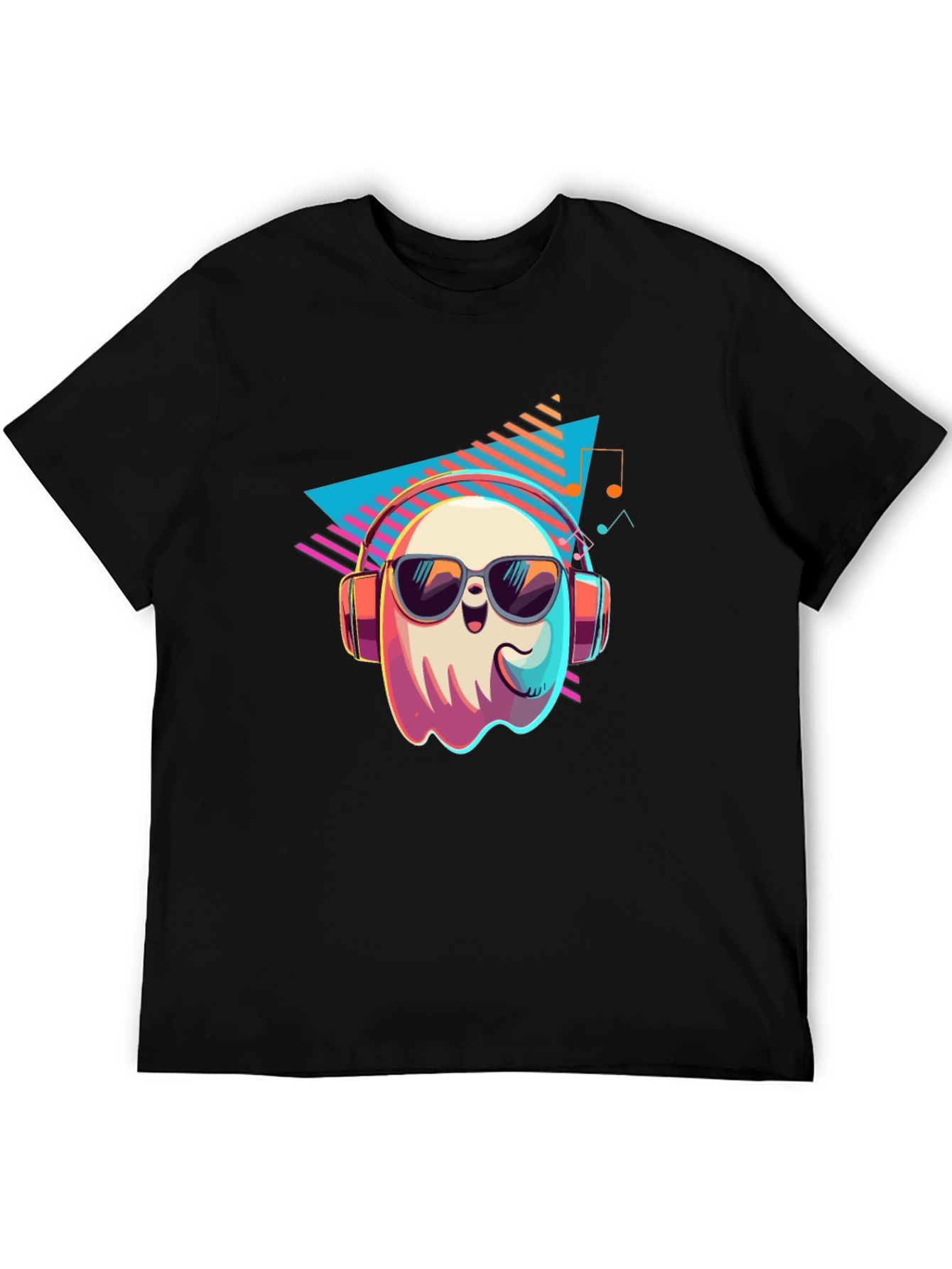 Cool Ghost Graphic T-Shirt - Retro 80s Style