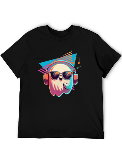 Cool Ghost Graphic T-Shirt - Retro 80s Style