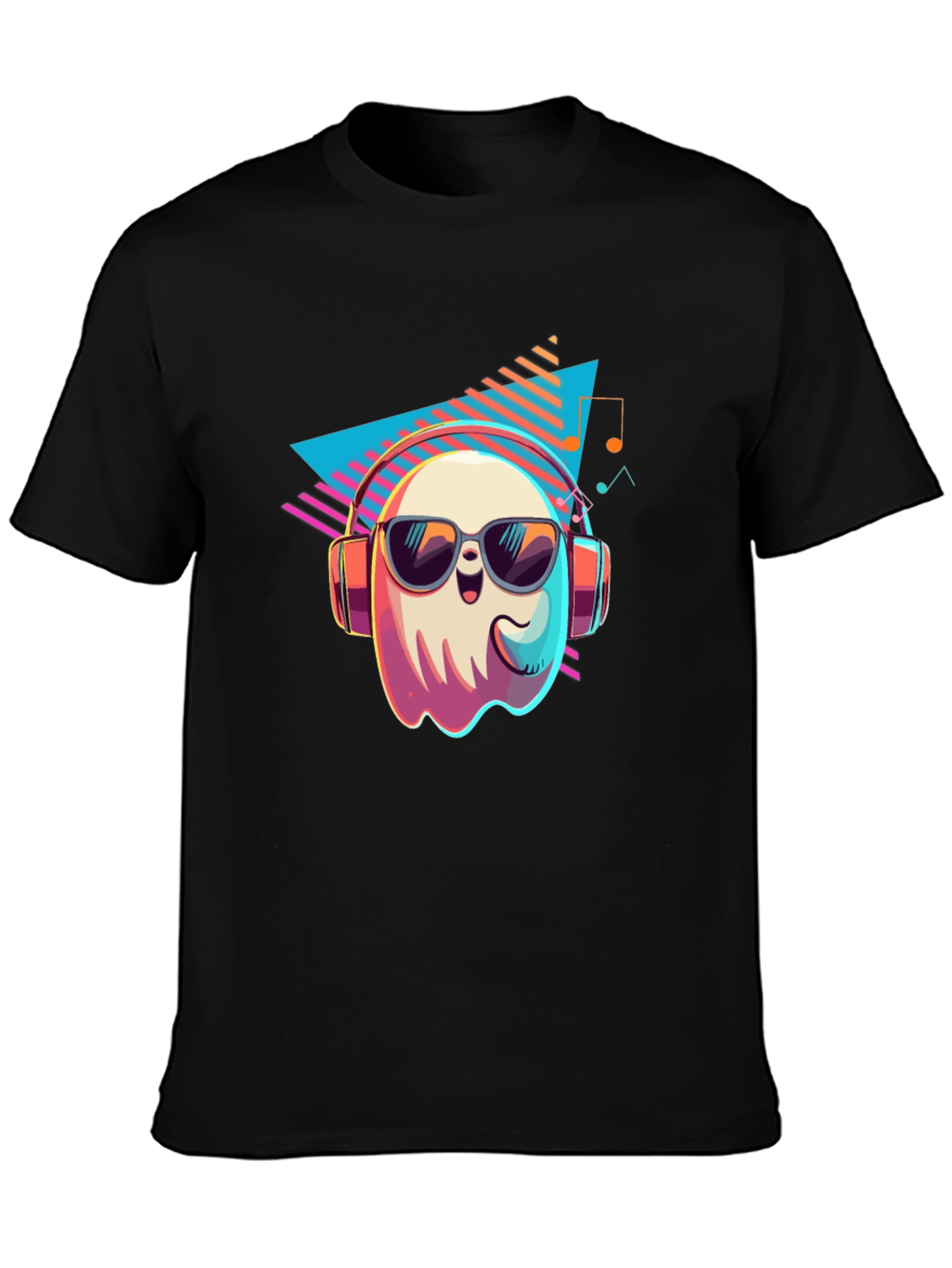 Cool Ghost Graphic T-Shirt - Retro 80s Style