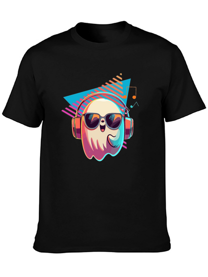 Cool Ghost Graphic T-Shirt - Retro 80s Style