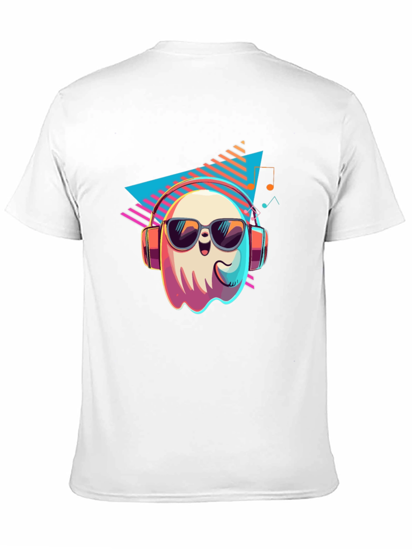 Cool Ghost Graphic T-Shirt - Retro 80s Style