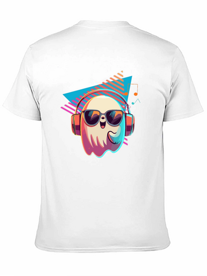 Cool Ghost Graphic T-Shirt - Retro 80s Style