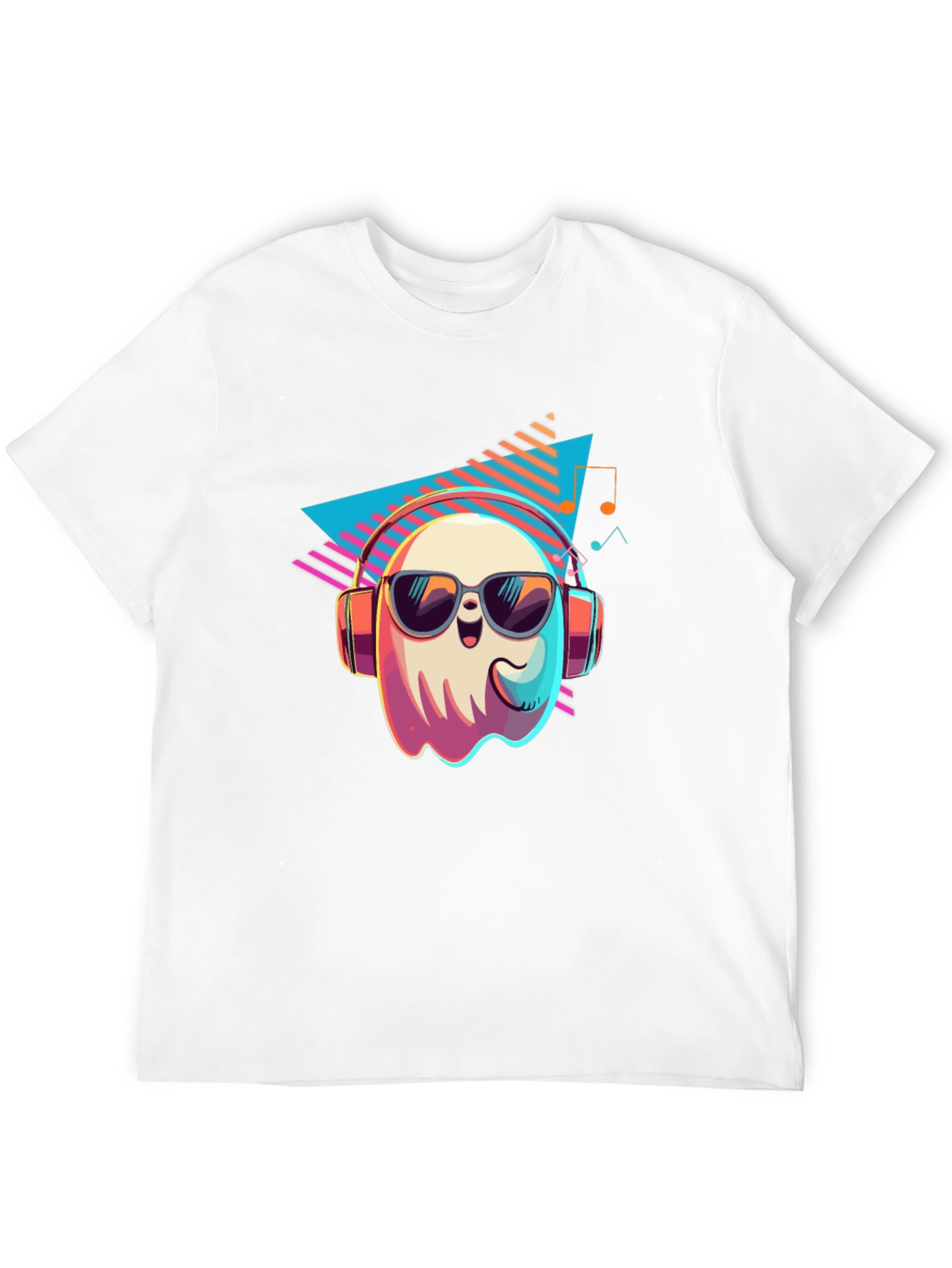 Cool Ghost Graphic T-Shirt - Retro 80s Style